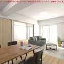 アクア・レジデンス 約１７．０帖のLDK（CG写真）