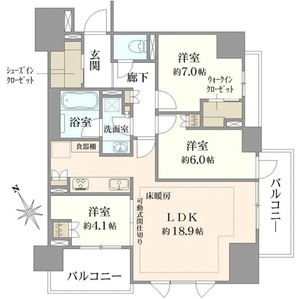 パークホームズ市川真間 間取図