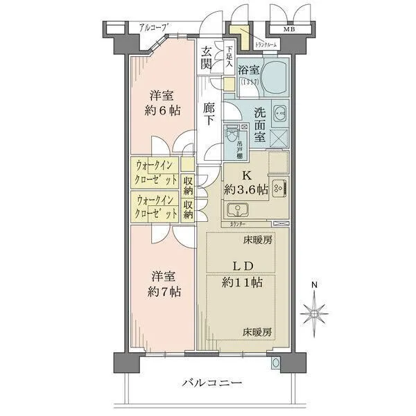 マークスゲート京都サウス 各洋室にウォークインクローゼットがあり、収納スペースが充実しております。