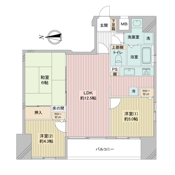 グランドシーズ上本町西 間取図