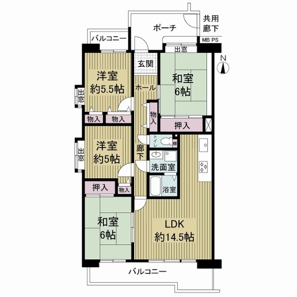 プロムナーデ関目２１号棟 間取図