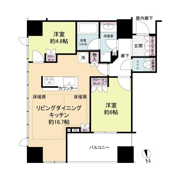 アルバックスタワー金山駅前 間取図