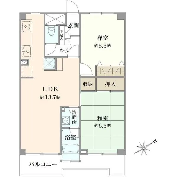 ハイタウン塩浜第弐弐九号棟 間取図