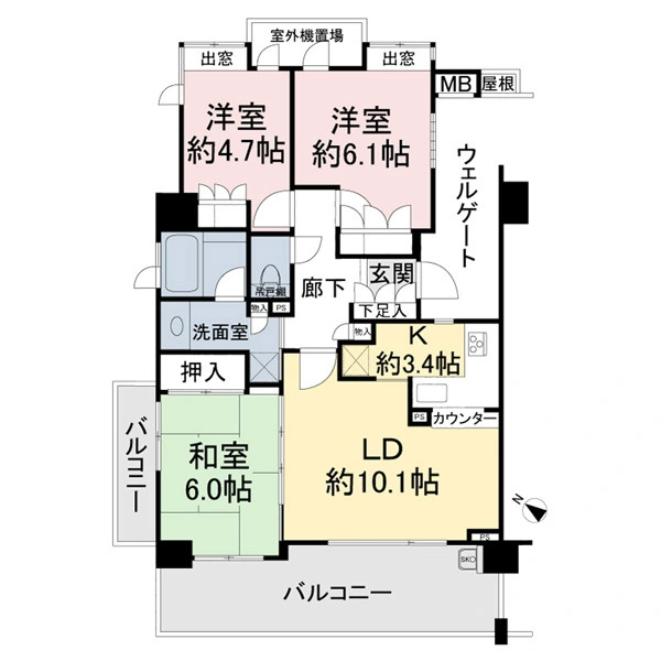 藤和シティホームズ新八柱リフィーネ 間取図