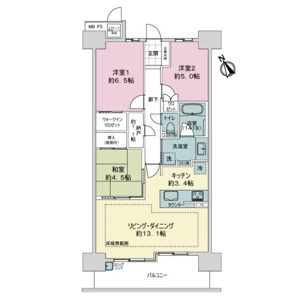 ミリカ・テラスＩＩＩ街区 間取図