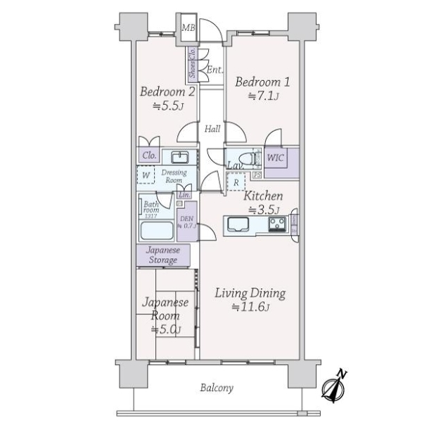 レーベン多摩センターＢｅａｕｔ 間取図