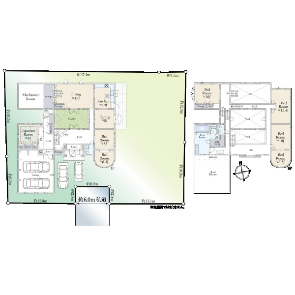 春日部市西金野井 間取図