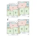 小平市大沼町２丁目 既存建物間取り　現況空室　床面積：1階・2階　85.86m2