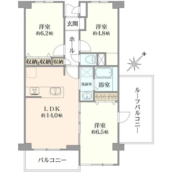 サザンコーポラスA棟 間取図