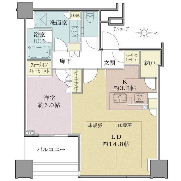 白金ザ・スカイEAST棟 間取図