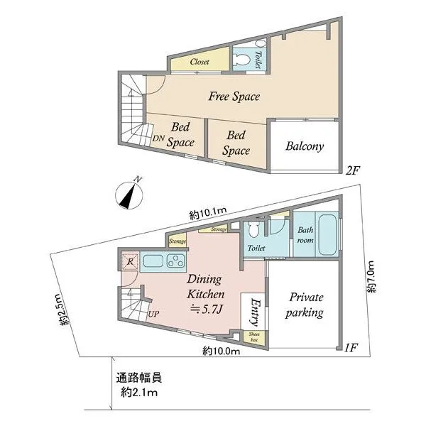 江東区亀戸5丁目 間取図