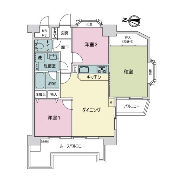 ライオンズマンション天王町第参 間取図
