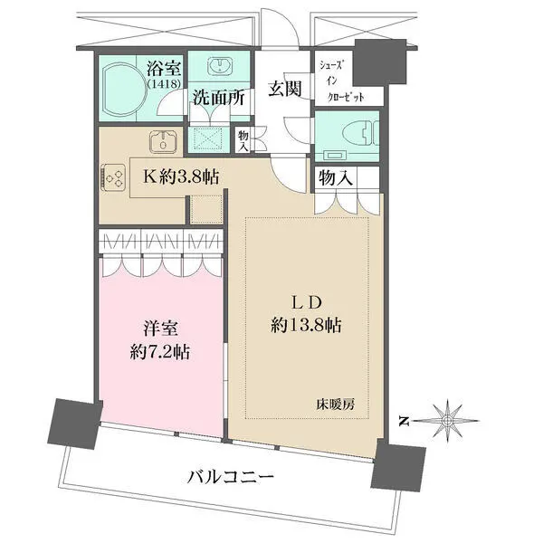 Ｍ．Ｍ．ＴＯＷＥＲＳ　ＦＯＲＥＳＩＳ　Ｌ棟 間取図