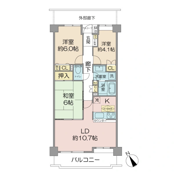 東急ドエル・アルス津田沼東 間取図