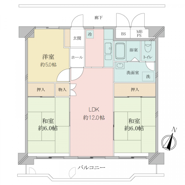 サンライフ本山 間取図