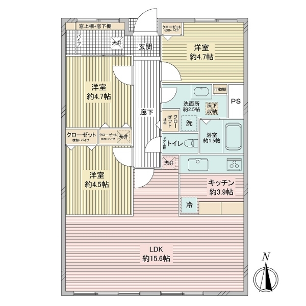 新ゆりグリーンタウンプラザ街区 間取図