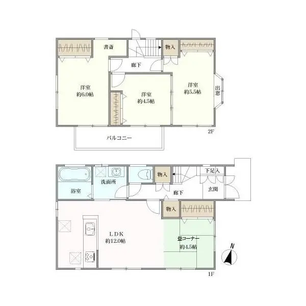 厚木市妻田西３丁目 間取図