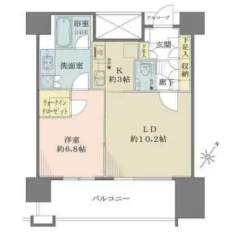 リビング＆洋室が南東向バルコニーに面する明るいお部屋／玄関に大型収納・洋室にウォークインクローゼット