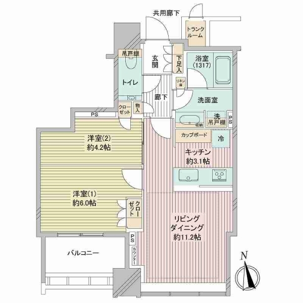 白金ザ・スカイW 間取図
