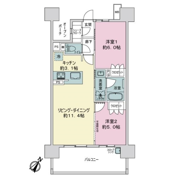ファミリアーレ熱田伝馬町 間取図