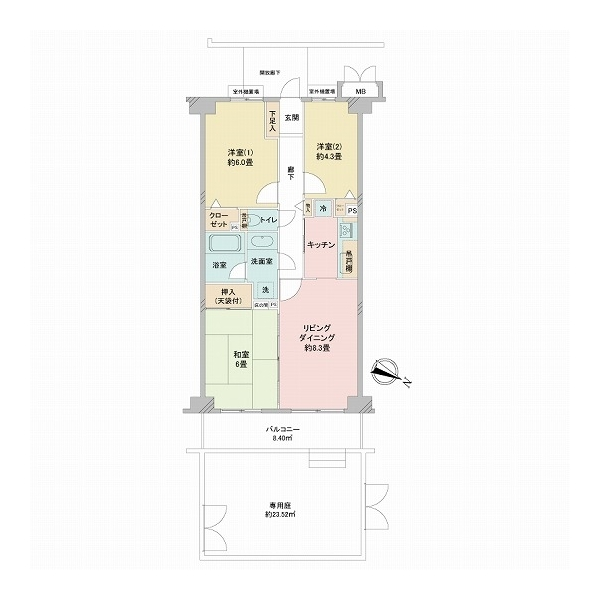 ライネスハイム久米川 間取図