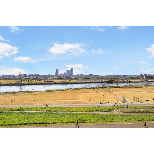 多摩川ハイム3号棟 バルコニーからの眺望