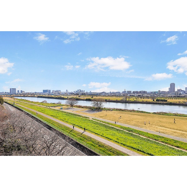 多摩川ハイム3号棟 バルコニーからの眺望