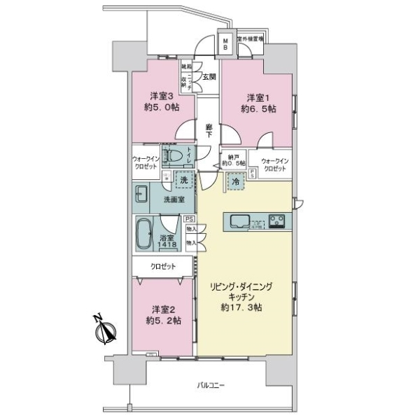 プラウド市川 間取図