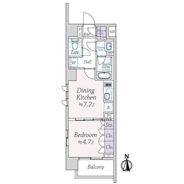 ライオンズ東京菊川ミレス 間取図