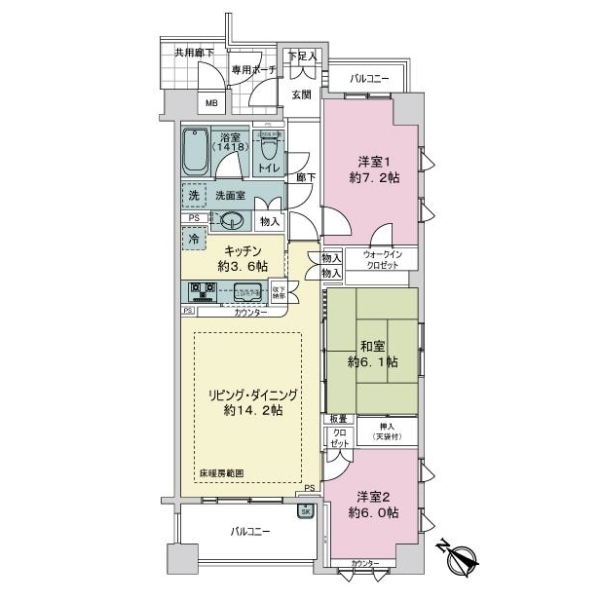 マイキャッスル港北ヒルズ 間取図