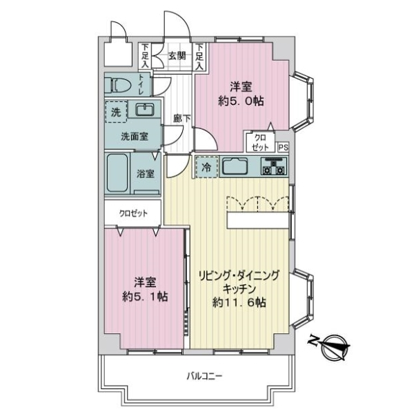 ライオンズマンション与野本町 間取図