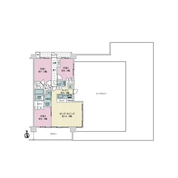 アールブラン綱島 間取図