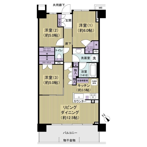 ザ・ガーデンズ稲毛海岸 間取図