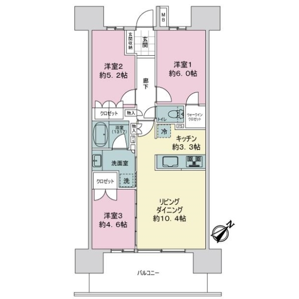 ライオンズ小岩グランテラス 間取図