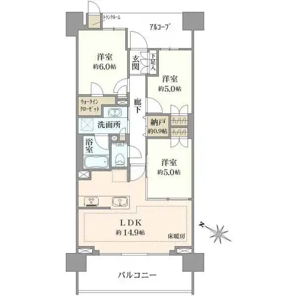 プラウド府中マークス 間取図