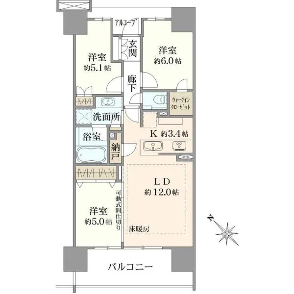 プラウド浦和高砂マークス 間取図