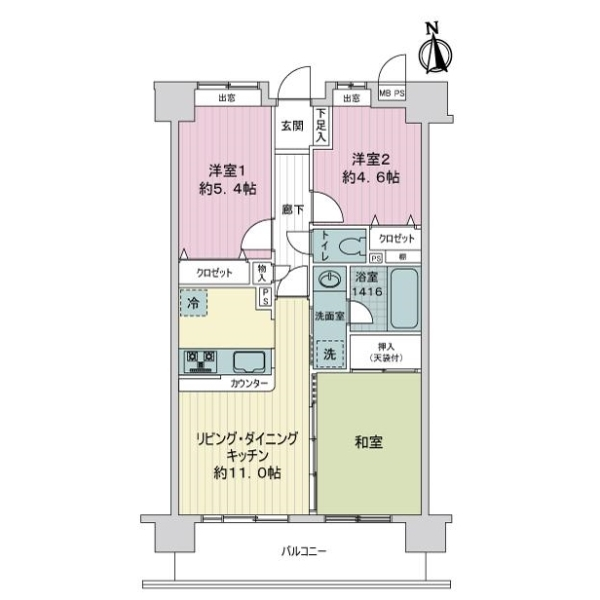 ライオンズマンション板橋徳丸 間取図