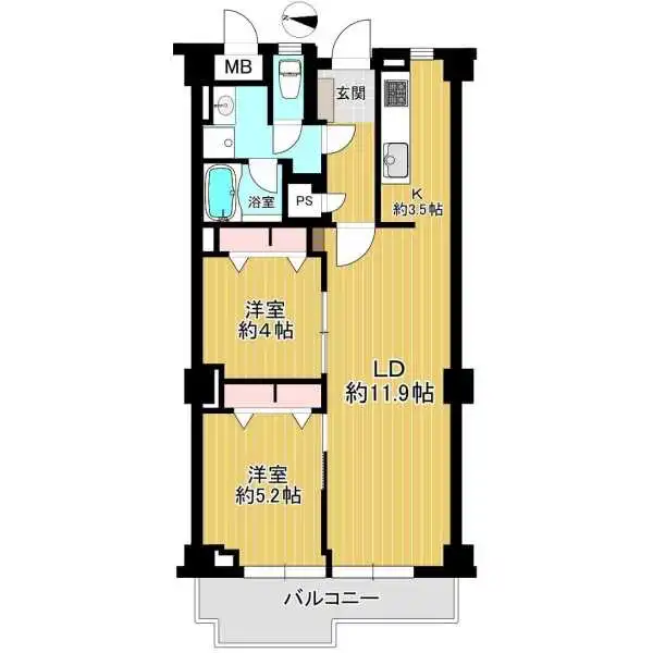 茨木グランドハイツ 間取図