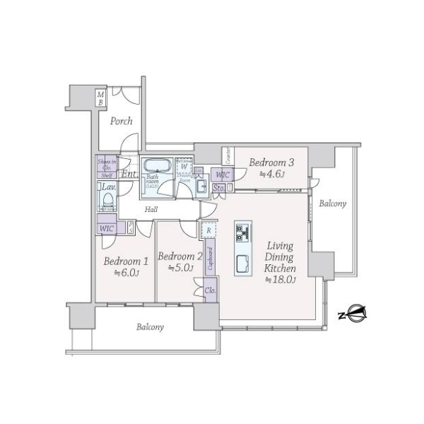 アトラス日暮里イーストレジデンス 間取図