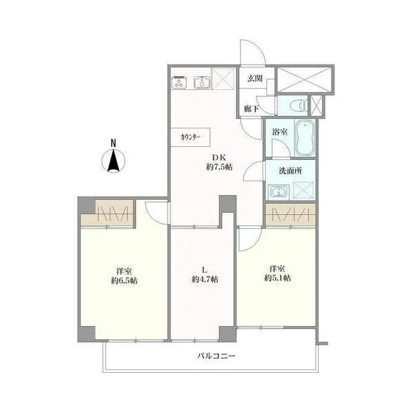 ライオンズマンション大森第3 間取図