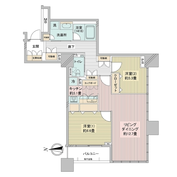 ザ　湾岸タワー　レックスガーデン 間取図