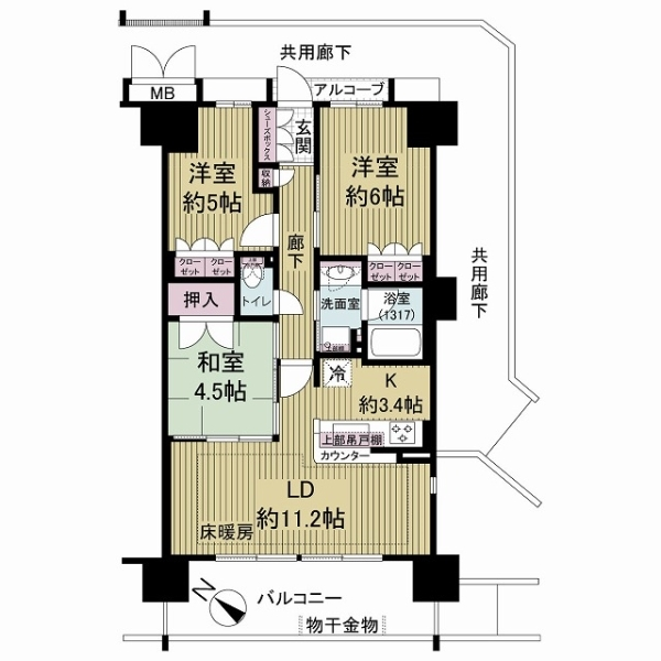 インプレスト河内永和 間取図
