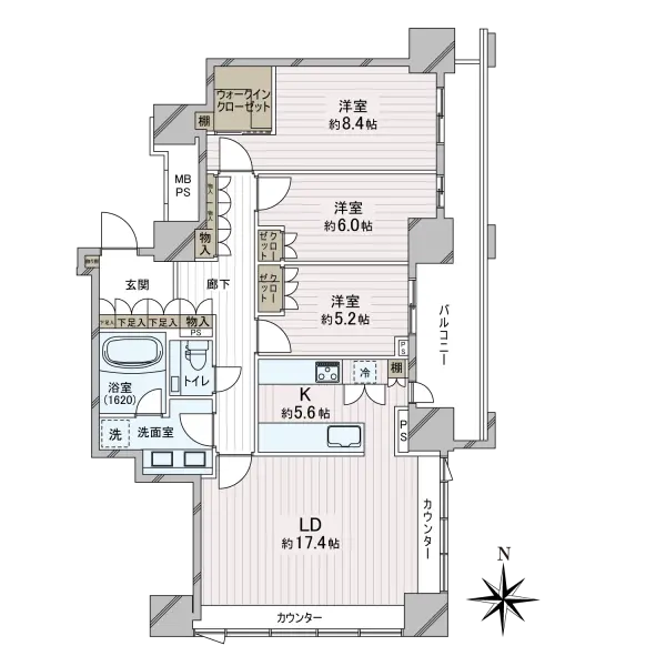 ブリリアタワー名古屋グランスイート 間取図