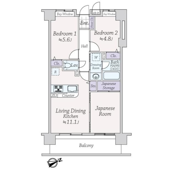ライオンズステーションプラザ中井 間取図