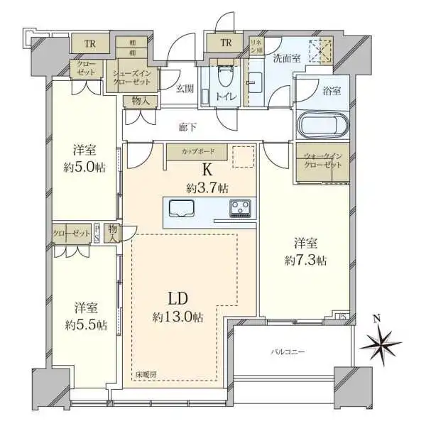 白金ザ・スカイＥＡＳＴ棟 間取図