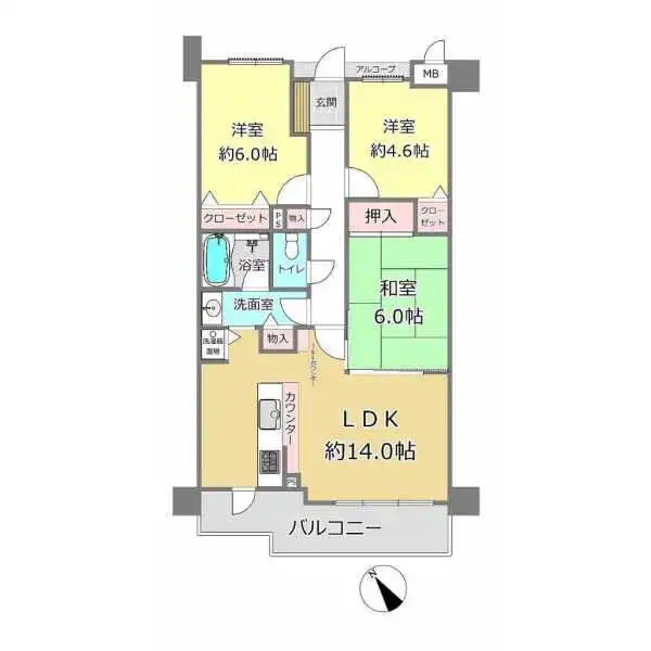 エスリード万博公園 間取図
