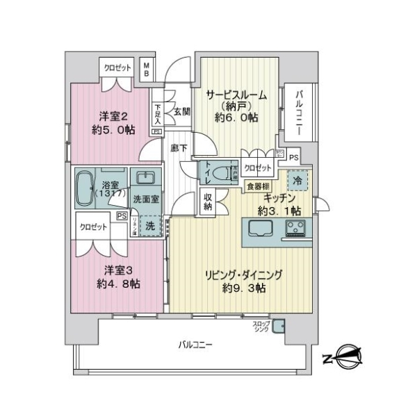 パレステージ町屋壱番館 間取図
