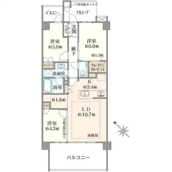 ローレルコート瑞江パークステージ 間取図
