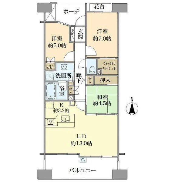 レアリス武蔵小杉 間取図(平面図)