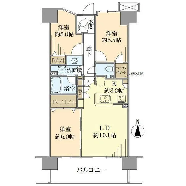 川口ティーブルー 間取図(平面図)